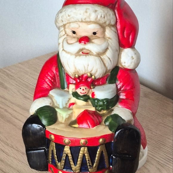 Vintage 1987 Collectible Rotating Christmas Winding Santa Music Box 7" - Picture 3 of 11